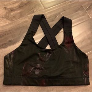 Lululemon sports bra All Sport black and floral.